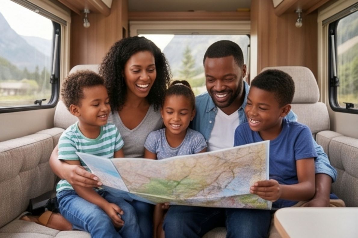 Family enjoying a road trip - income protection ensures education and lifestyle goals stay on track